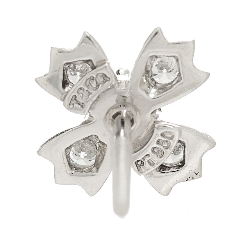 Platinum Diamond Floret Stud Earrings