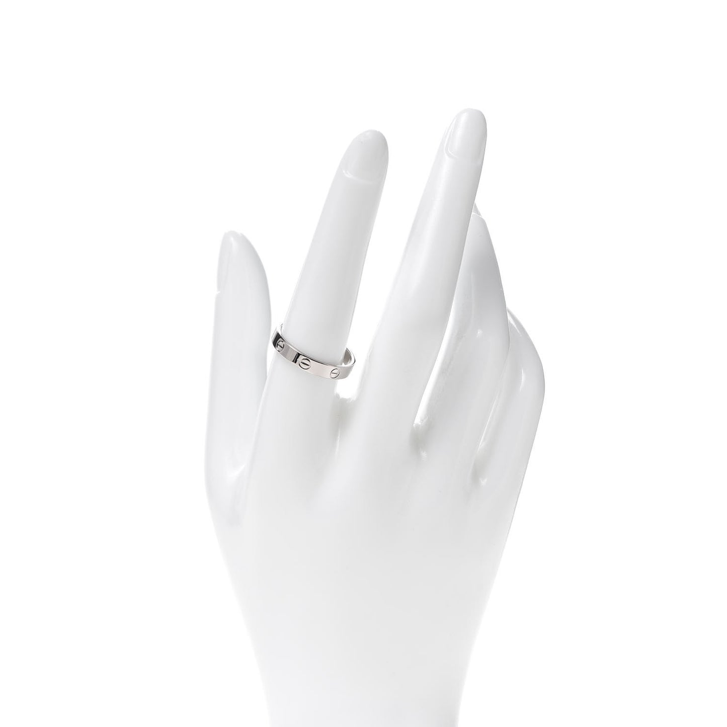 18K White Gold 3.5mm LOVE Wedding Band Ring 58 8.25