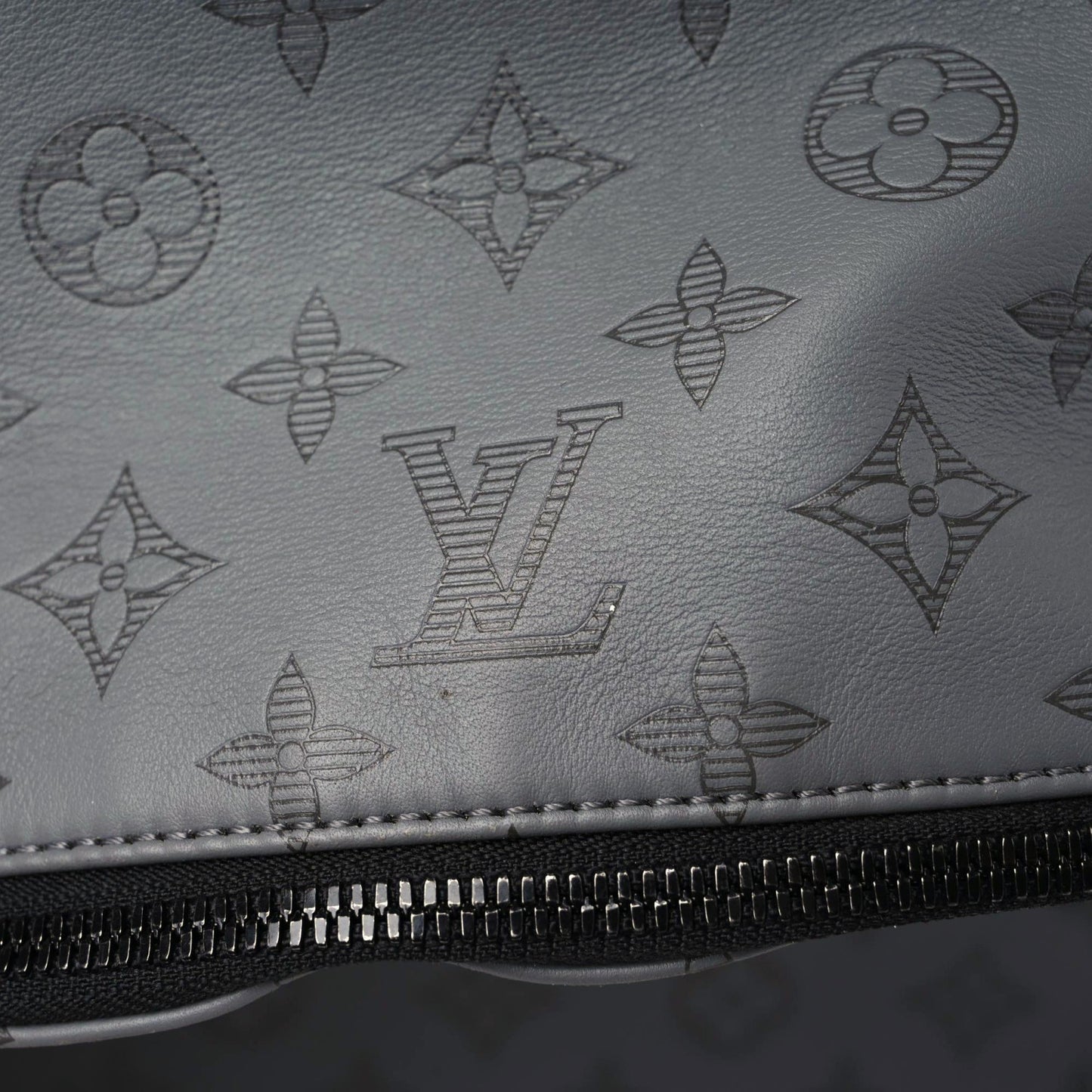 Calfskin Monogram Racer Backpack Grey