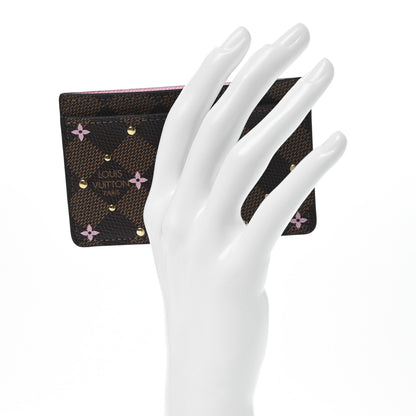 Louis Vuitton Damier Ebene Studded Card Holder 2 of 7