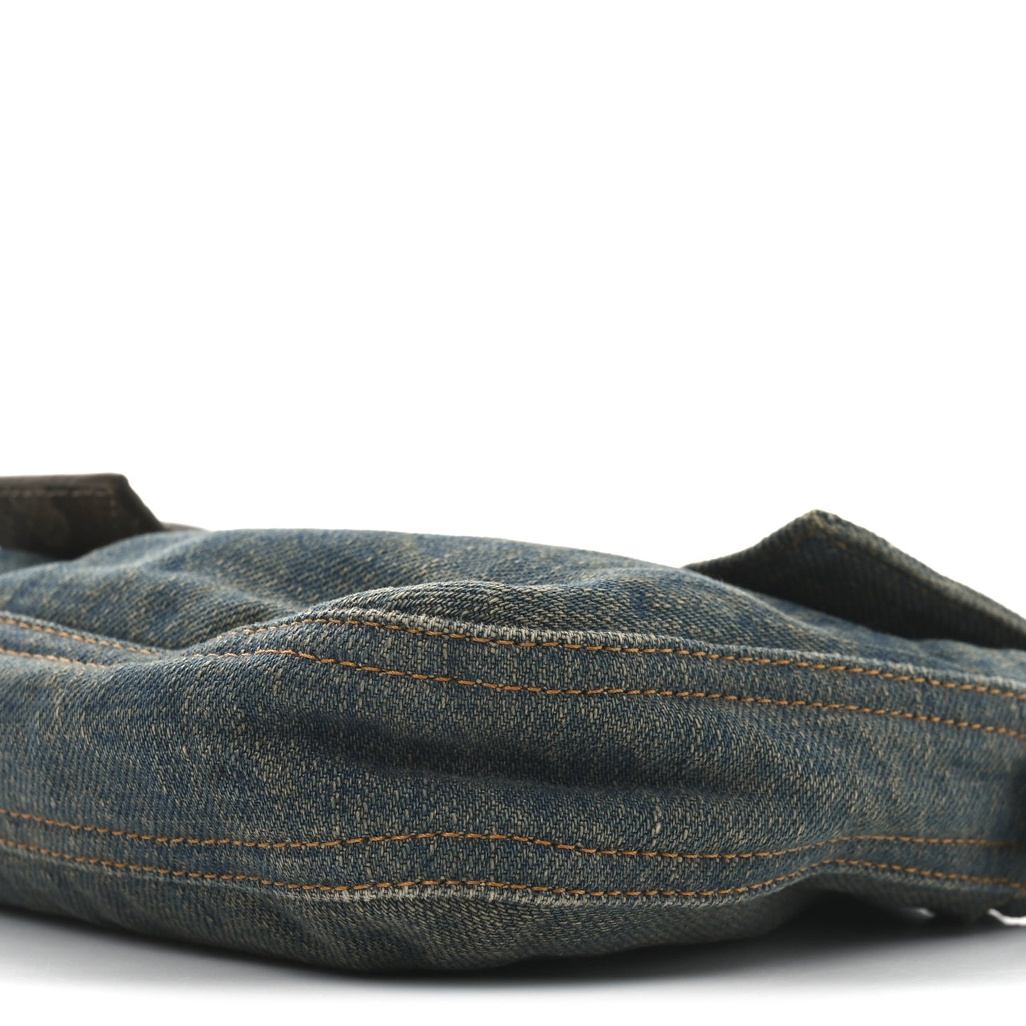 Denim Snakeskin Baguette Blue