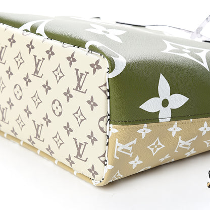 Louis Vuitton Monogram Giant Neverfull MM Kaki 9 of 9