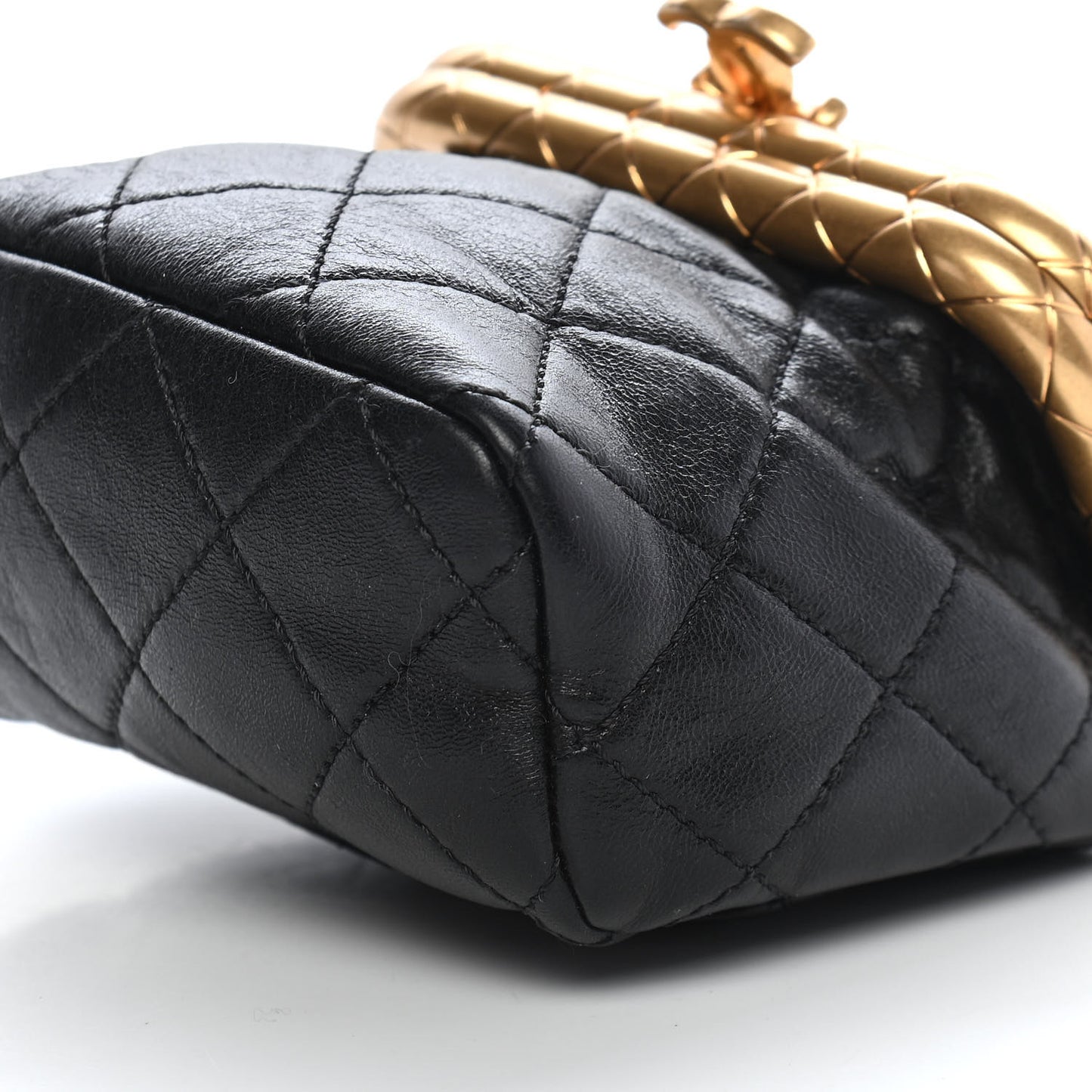 Lambskin Quilted Small My Crush Bag Black