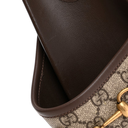 Gucci GG Supreme Monogram Miro Soft Calfskin Mens Horsebit Slippers 11 Beige Ebony New Acero 10 of 11