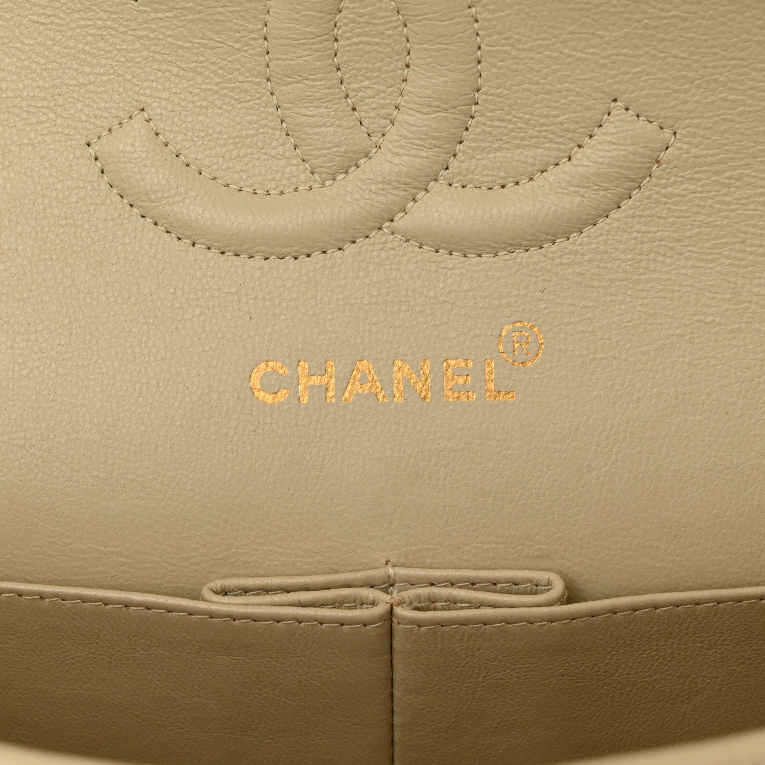 Chanel Lambskin Quilted Medium Double Flap Beige 6 of 10