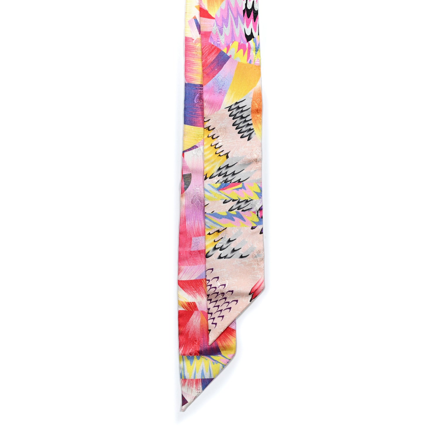 Hermes Silk All Over Marble Silk Twilly Rose Multicolor Ocre 2 of 4
