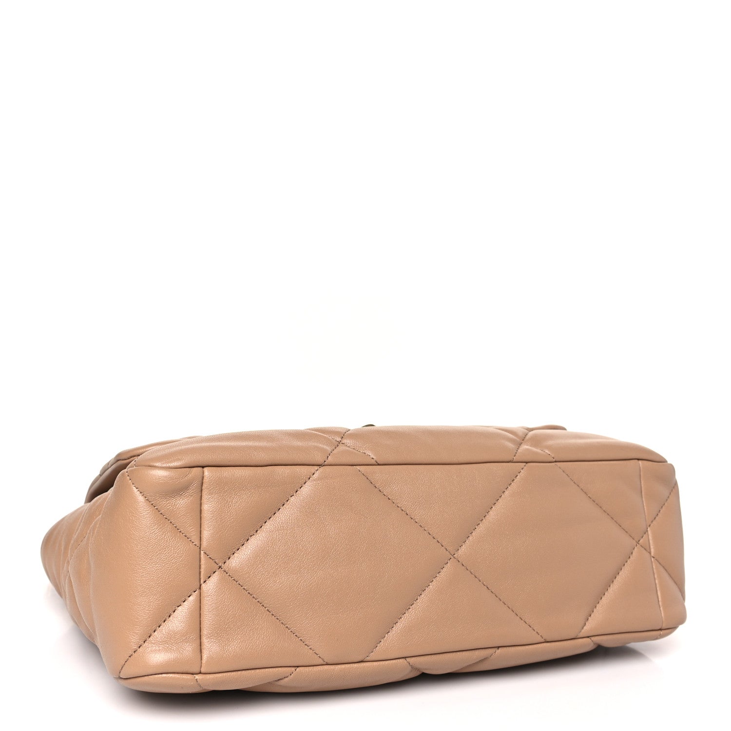 Chanel Lambskin Quilted Large Chanel 19 Flap Dark Beige 4 of 9