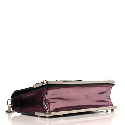 Prada Metallic Vitello Saffiano Cahier Bag Ibisco Black 4 of 10
