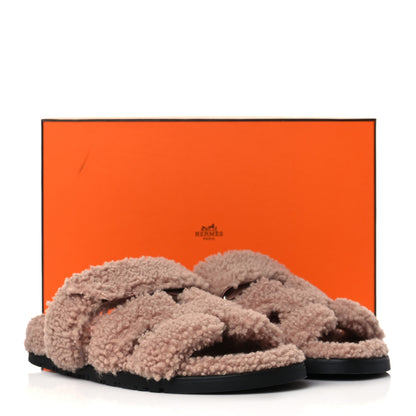 Hermes Woolskin Womens Chypre Sandals 36 Bois De Santal 8 of 8
