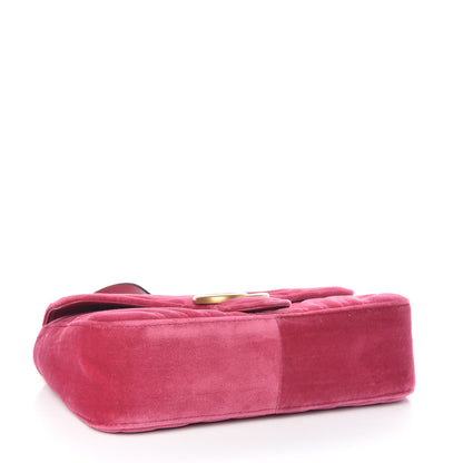 Gucci Velvet Matelasse Small GG Marmont Shoulder Bag Light Raspberry Rose 4 of 10