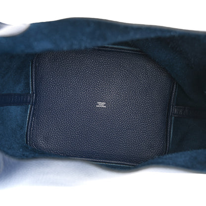 Hermes Taurillon Clemence Picotin Lock 26 GM Bleu Saphir 5 of 10