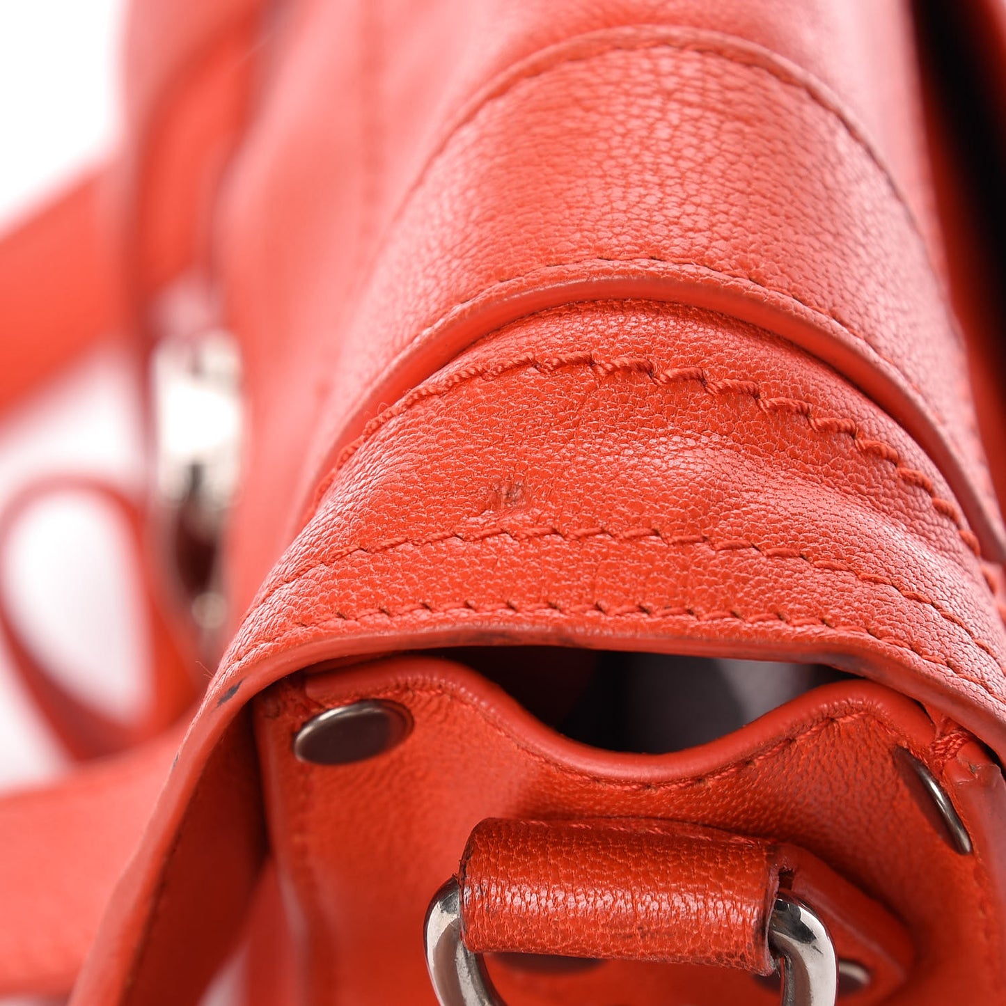 Lambskin PS1 Mini Pouch Messenger Bag Deep Coral