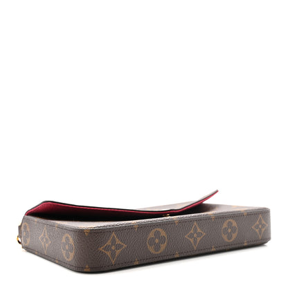 Louis Vuitton Monogram Pochette Felicie Chain Wallet Fuchsia 5 of 10
