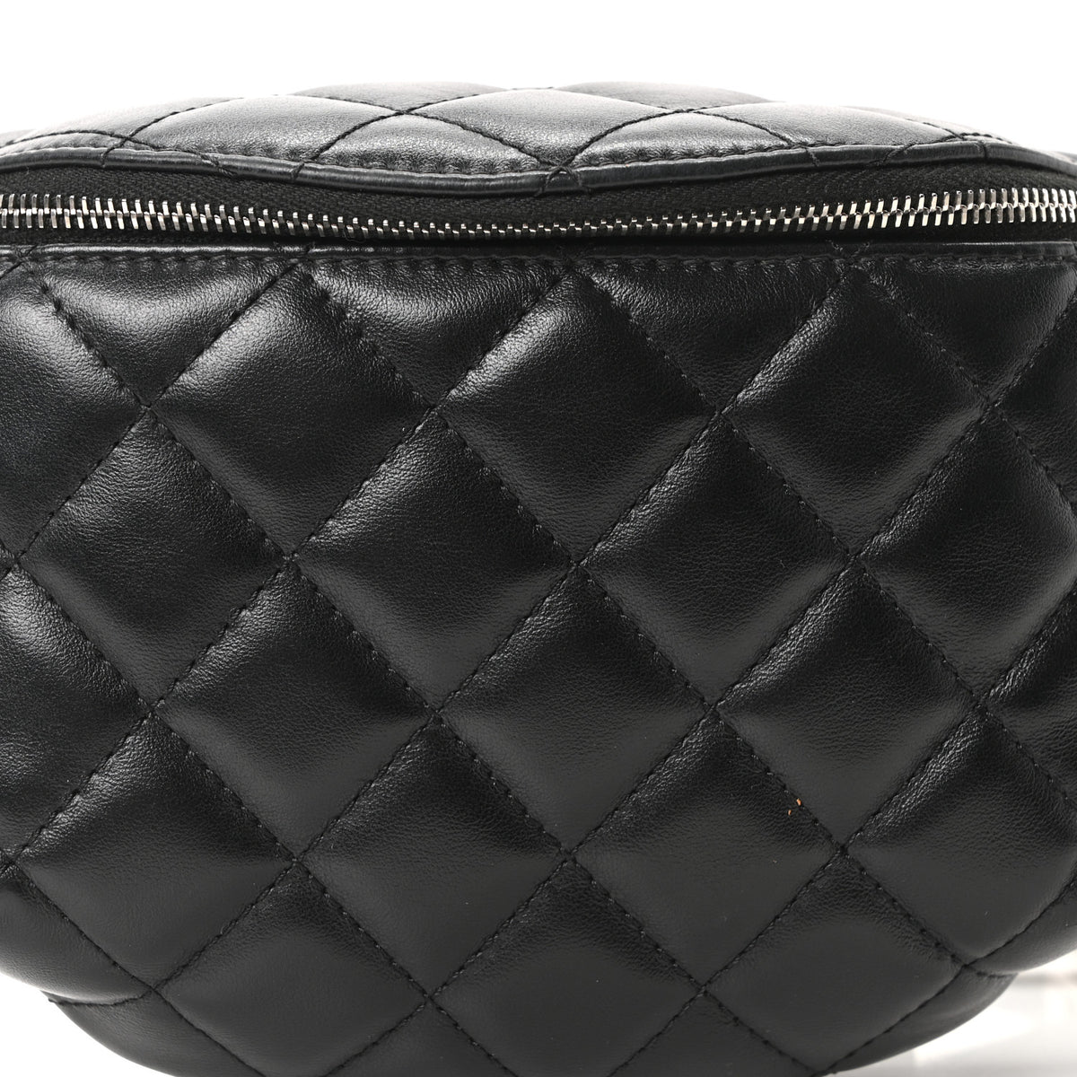 Chanel Calfskin Quilted Uniform Waist Belt Bag Black 8 of 10