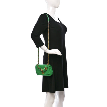 Chanel Shiny Lambskin Small Chain Is More Flap Green 2 of 9