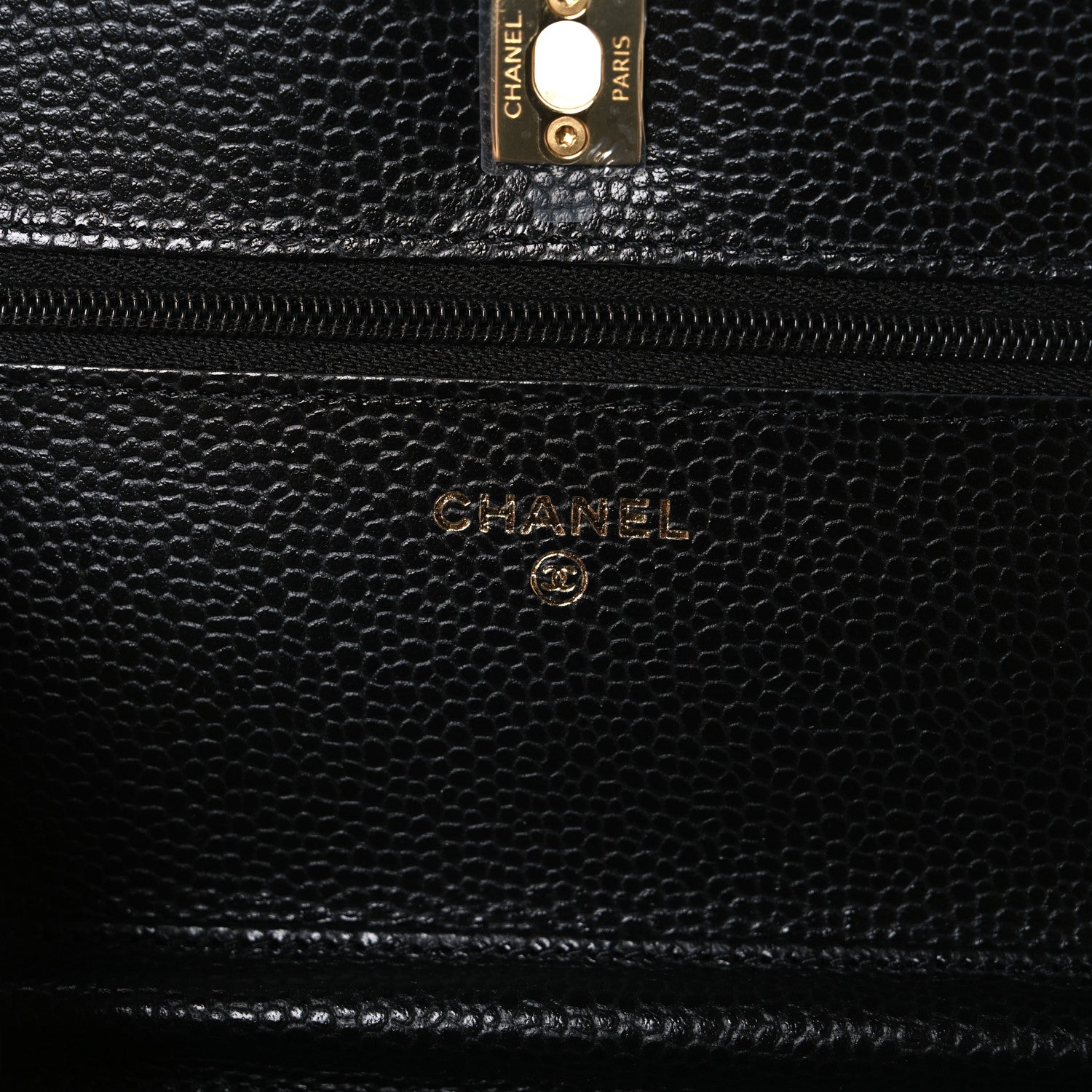 Chanel Caviar Quilted CC Turnlock Wallet On Chain WOC Black 6 of 12