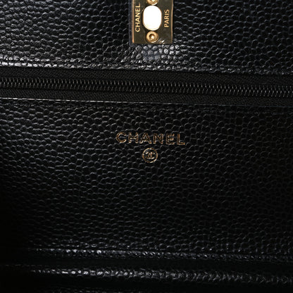 Chanel Caviar Quilted CC Turnlock Wallet On Chain WOC Black 6 of 12
