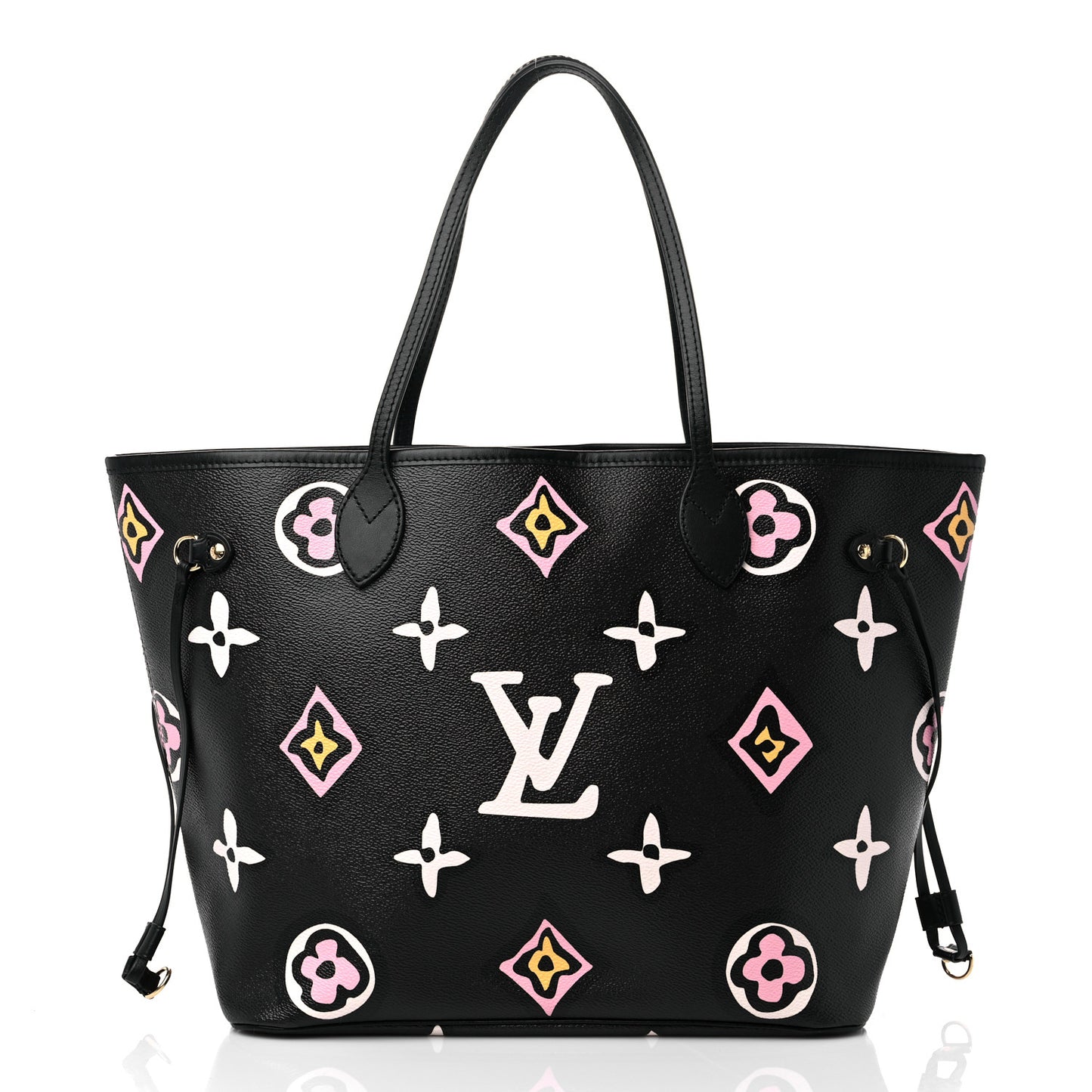 Monogram Giant Wild At Heart Neverfull MM Black