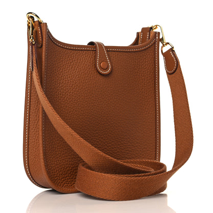 Hermes Taurillon Clemence Evelyne TPM Gold 3 of 10