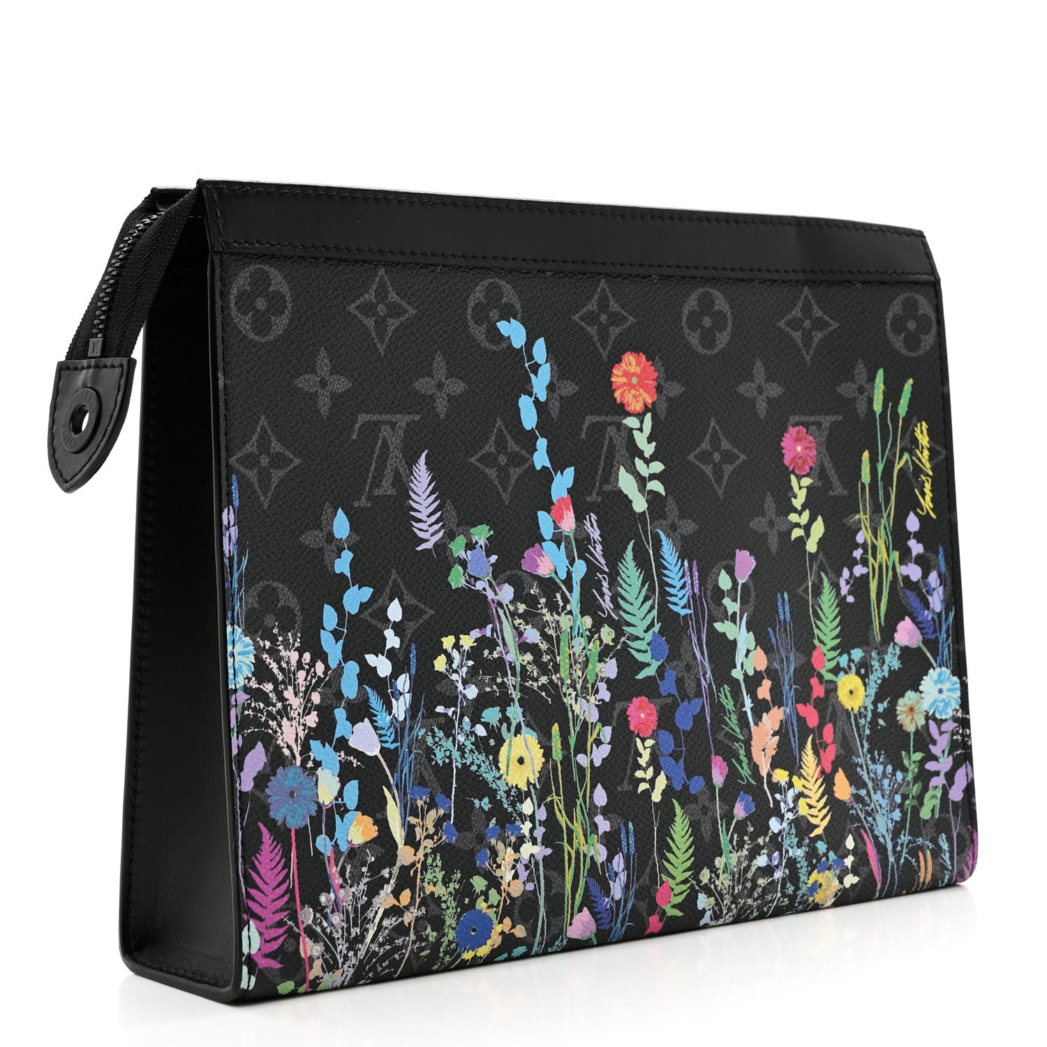 Louis Vuitton Monogram Eclipse Folia Pochette Voyage MM 3 of 6