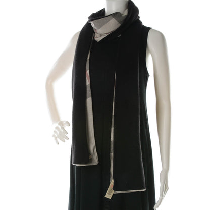 Burberry Cashmere Nova Check Scarf Black 2 of 5
