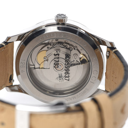 Gucci Stainless Steel Ostrich Mother of Pearl 38mm G-Timeless Cat Automatic Watch 5 of 6