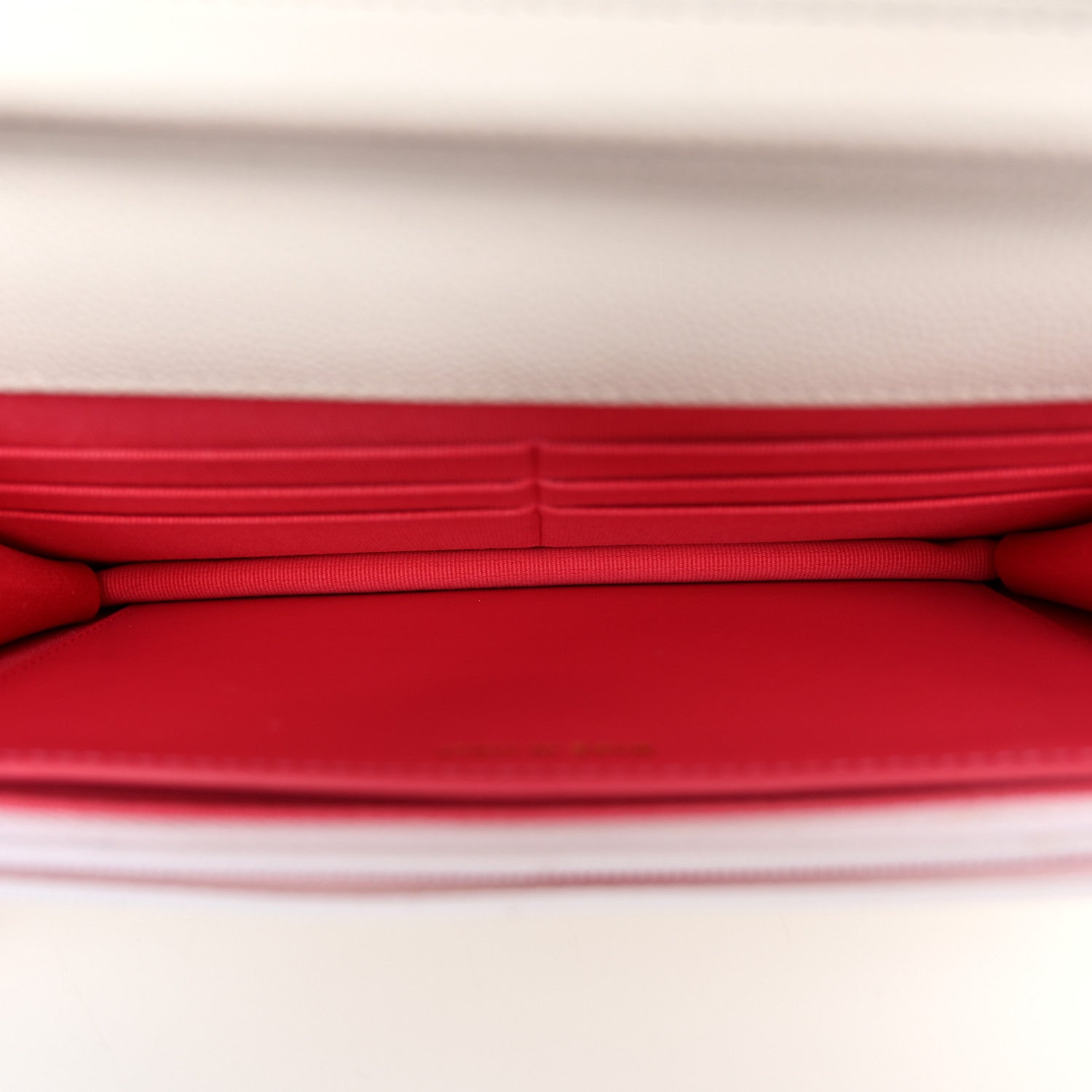 Chanel Caviar Quilted Perforated Metal CC Wallet On Chain WOC White 5 of 12