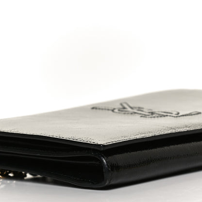 Saint Laurent Textured Patent Belle de Jour Chain Clutch Black 9 of 9