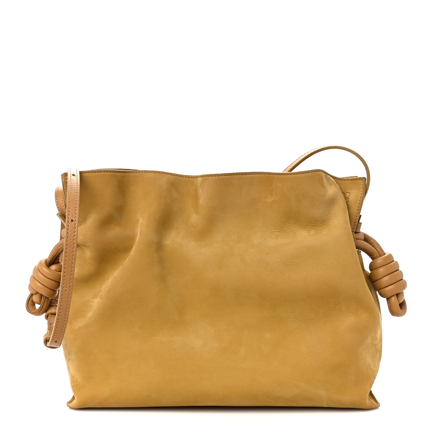 Loewe Nubuck Mini Flamenco Knot Clutch Desert 1 of 10