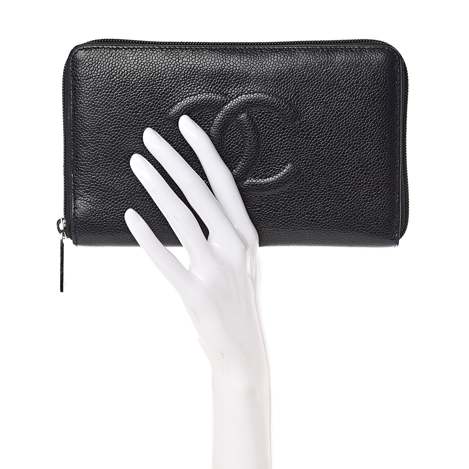 Chanel Caviar Large Timeless CC Zip Around Organizer Wallet Black 2 of 14