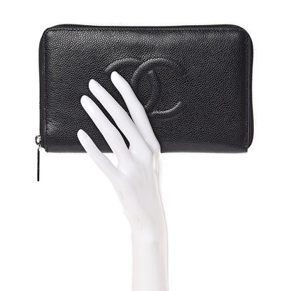 Chanel Caviar Large Timeless CC Zip Around Organizer Wallet Black 2 of 14