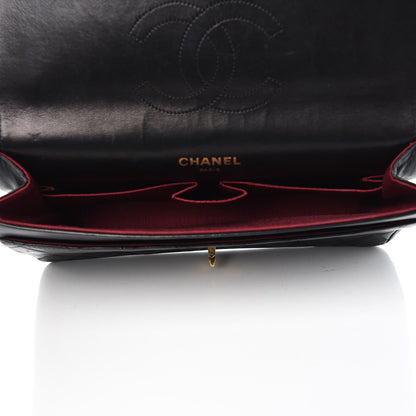 Chanel Lambskin Quilted Medium Double Flap Bijoux Chain Black 5 of 9