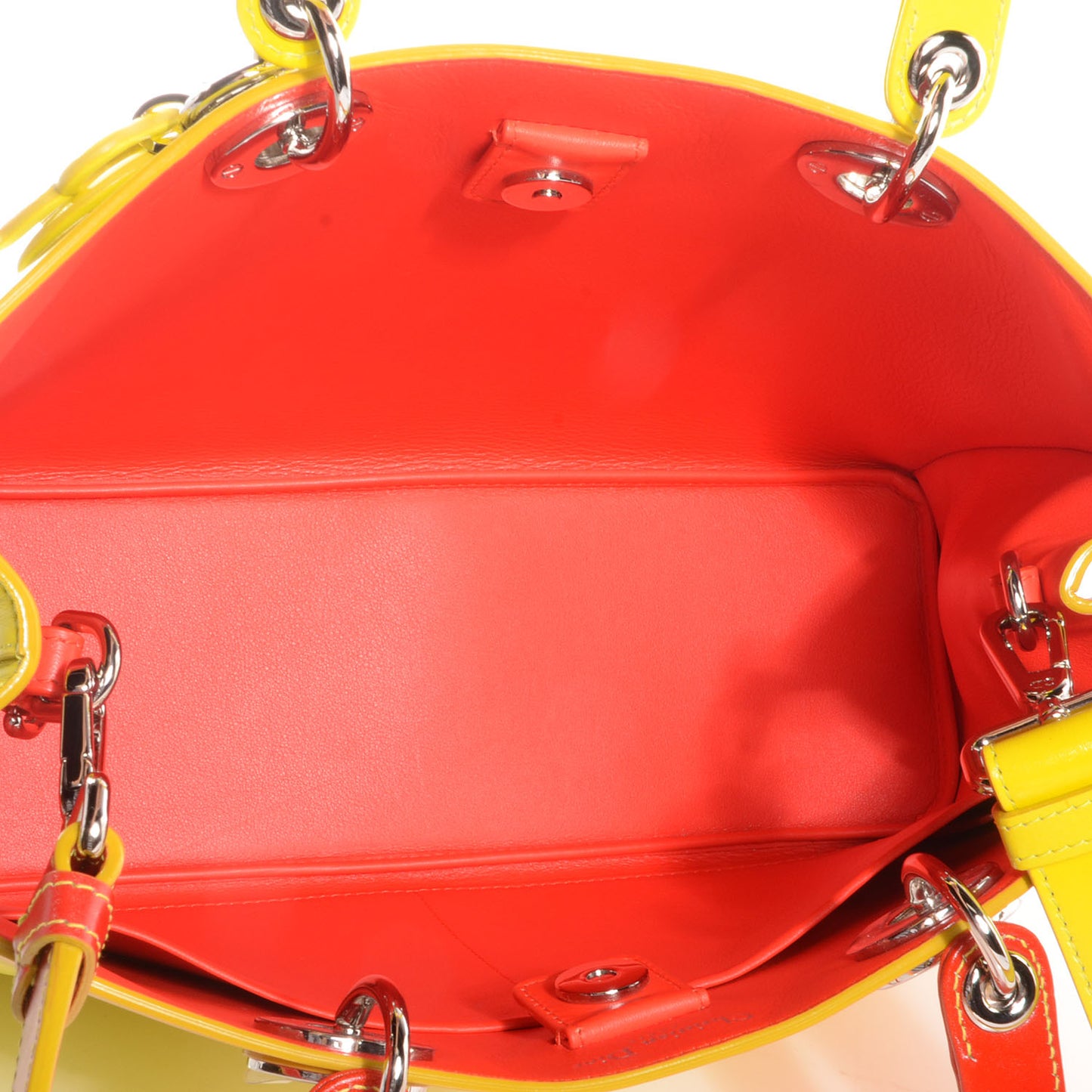 Box Calfskin Gradient Medium Diorissimo Yellow Orange
