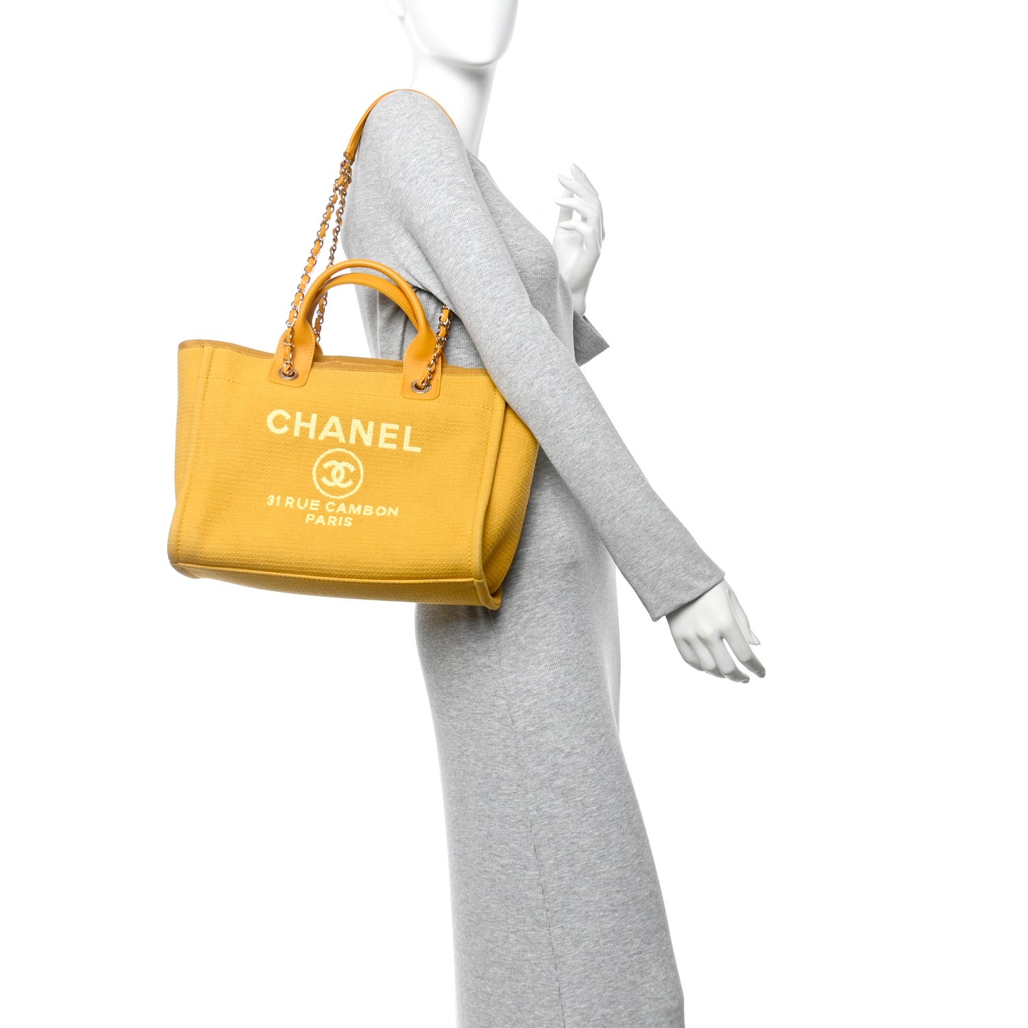 Mixed Fibers Small Deauville Tote Yellow