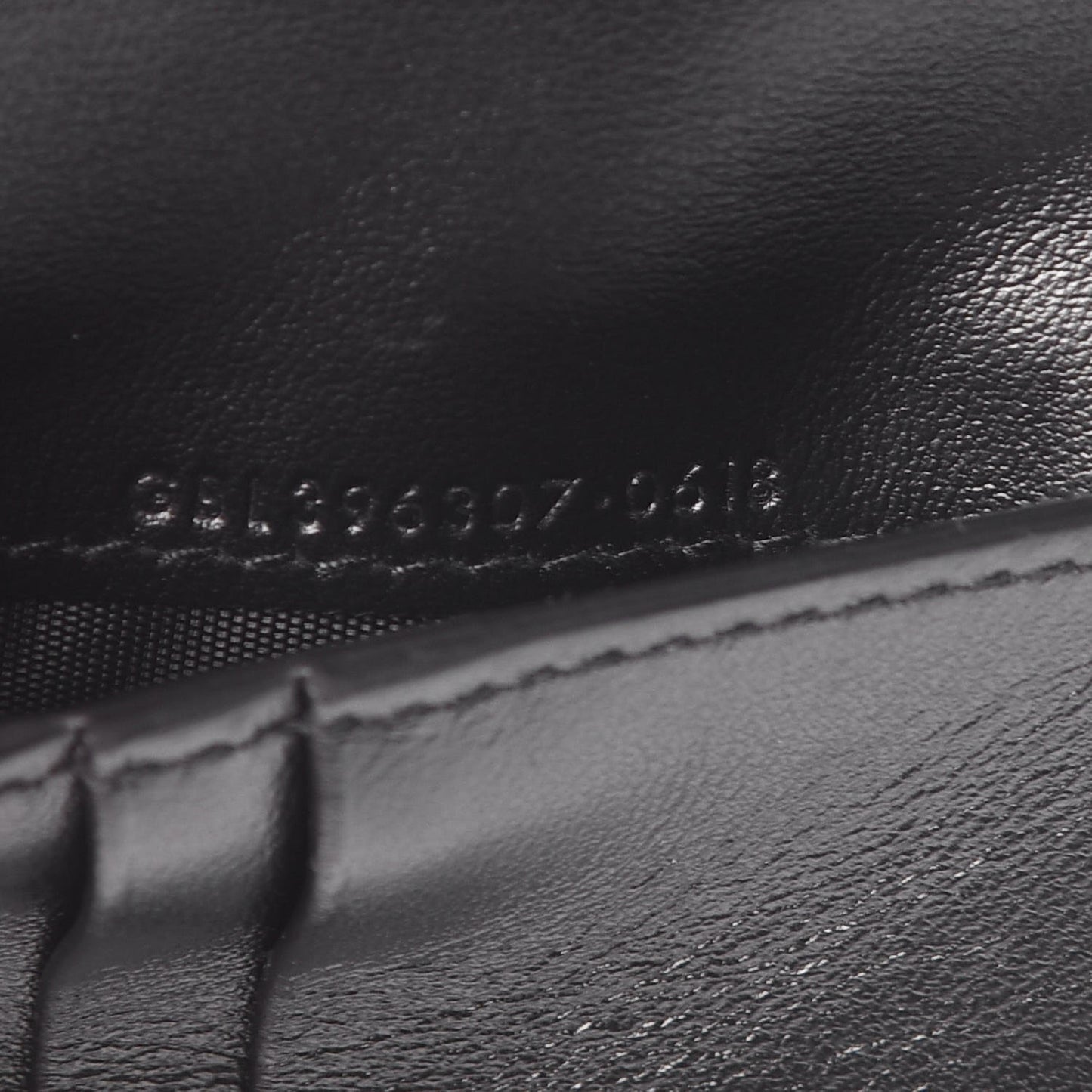 Calfskin Sequin Bifold Wallet Gunmetal