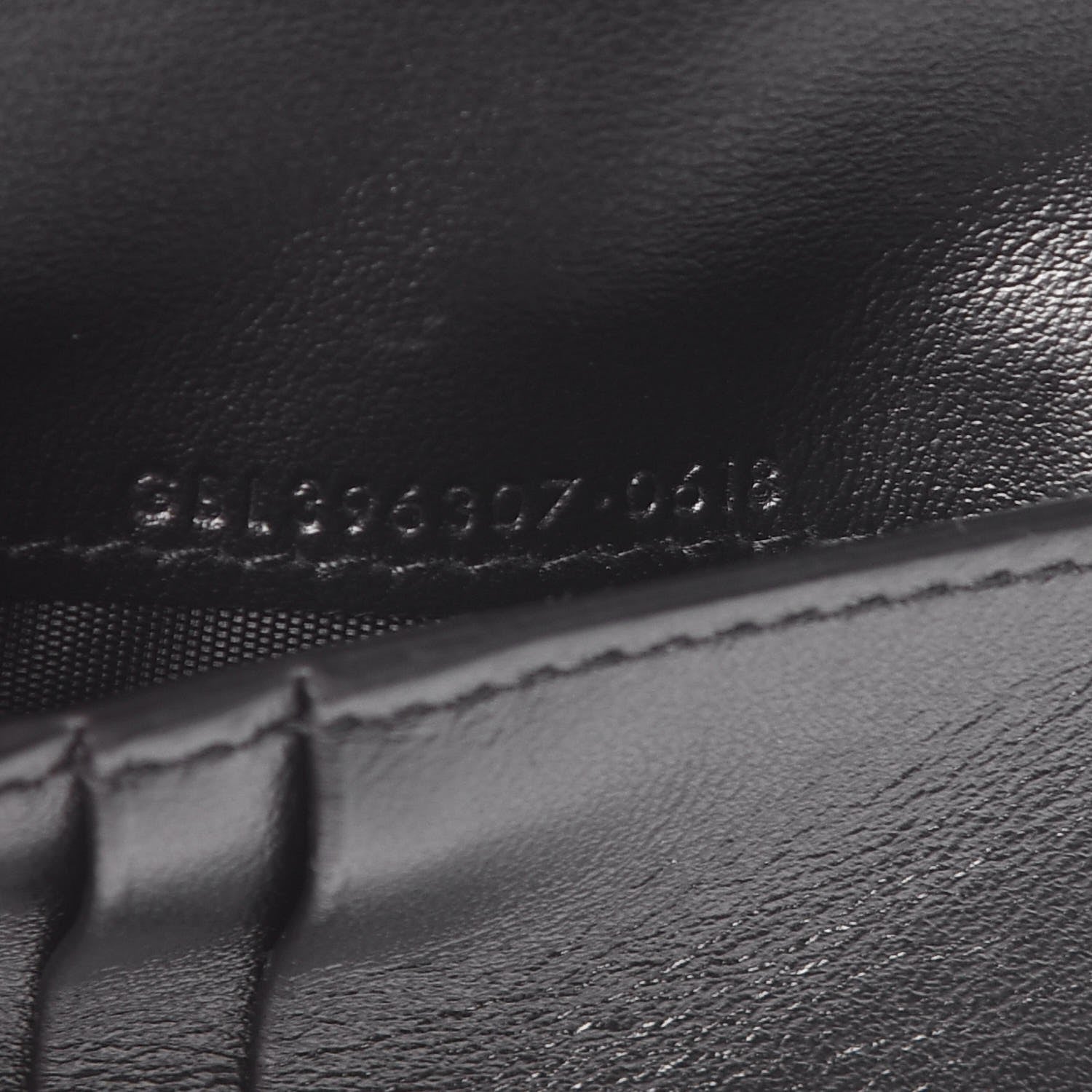Saint Laurent Calfskin Sequin Bifold Wallet Gunmetal 8 of 8