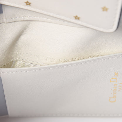 Christian Dior Calfskin Embossed Stars Medium Wallet White Multi 7 of 7