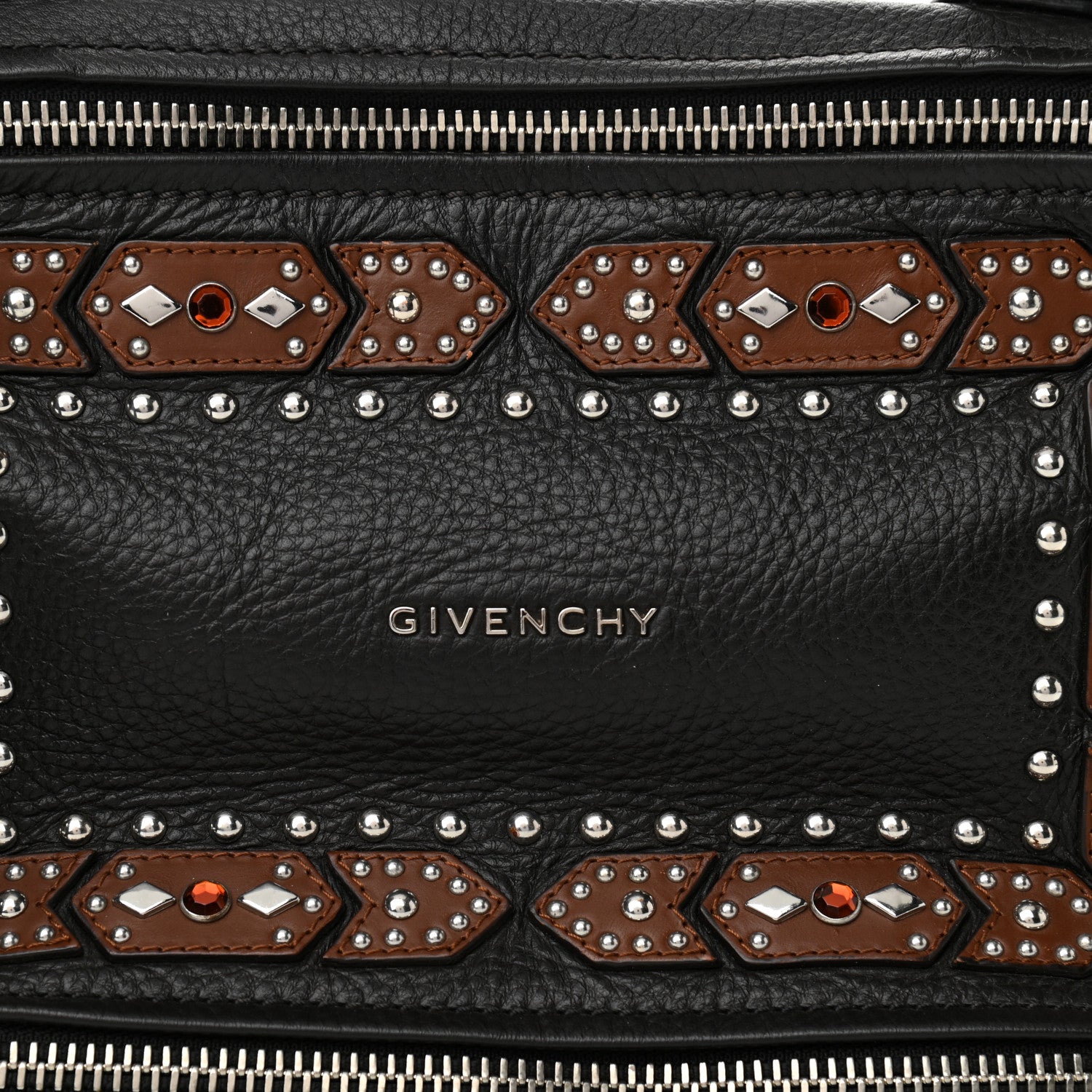 Givenchy Calfskin Small Studded Pandora Black Brown 9 of 11