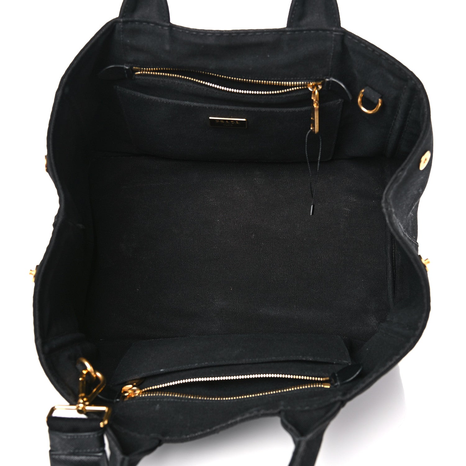 Prada Canapa Logo Tote Black 4 of 18