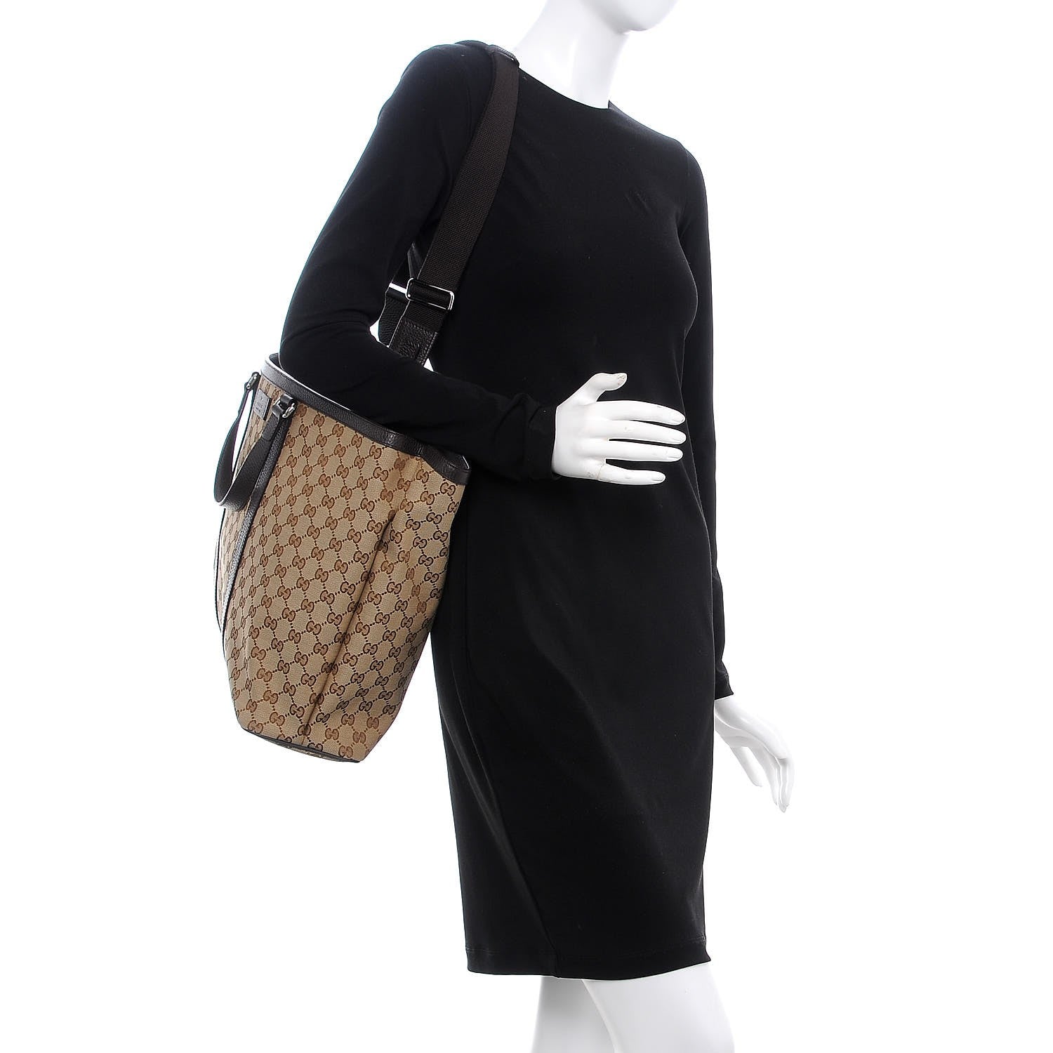 Gucci GG Monogram Large Joy Tote Bag Dark Brown 2 of 7
