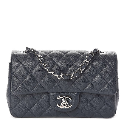 Chanel Caviar Quilted Mini Rectangular Flap Navy 1 of 11