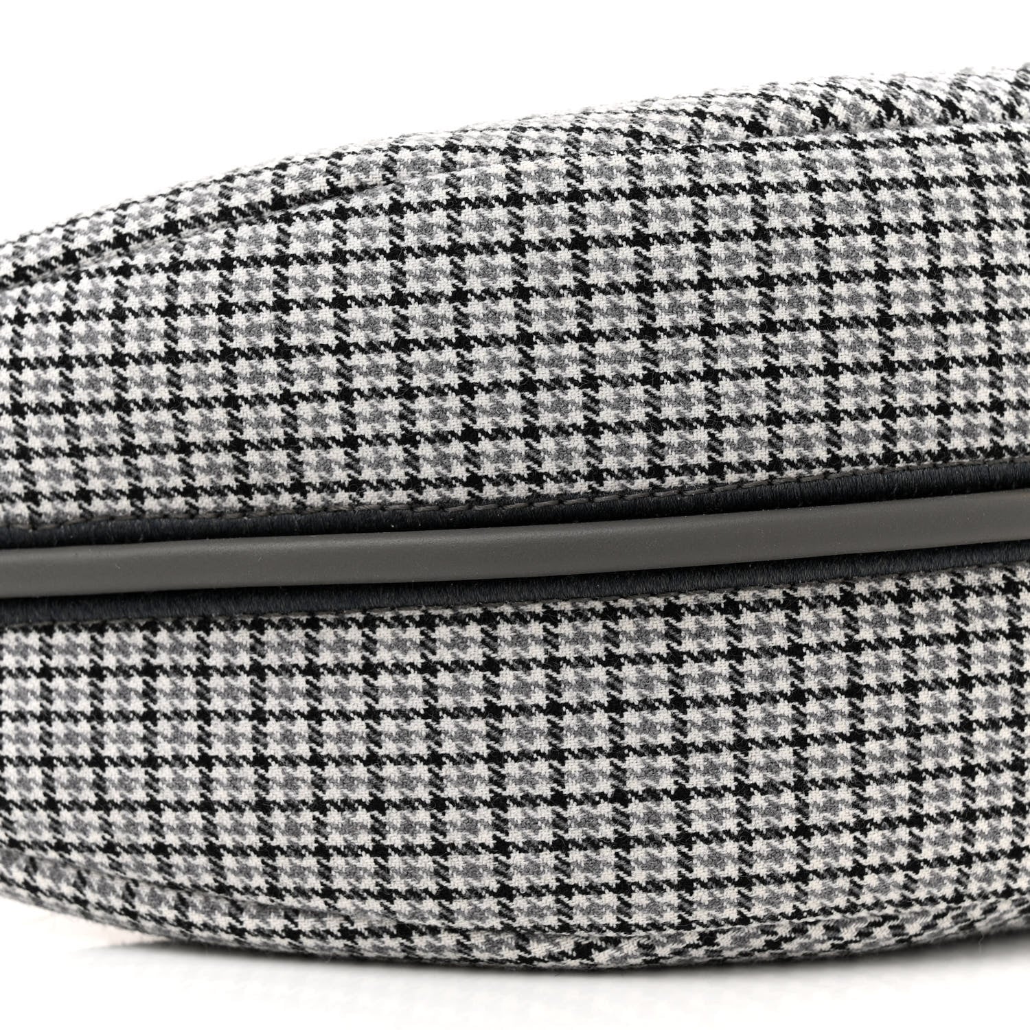 Fendi Wool Vitello Grace Small Houndstooth Small Fendigraphy Hobo Bag Grigio Anthracite 9 of 11