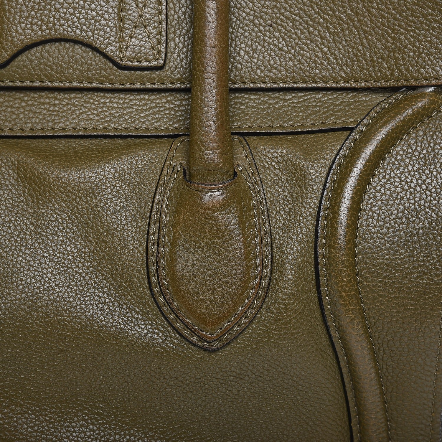 Celine Drummed Calfskin Mini Luggage Jungle 15 of 20