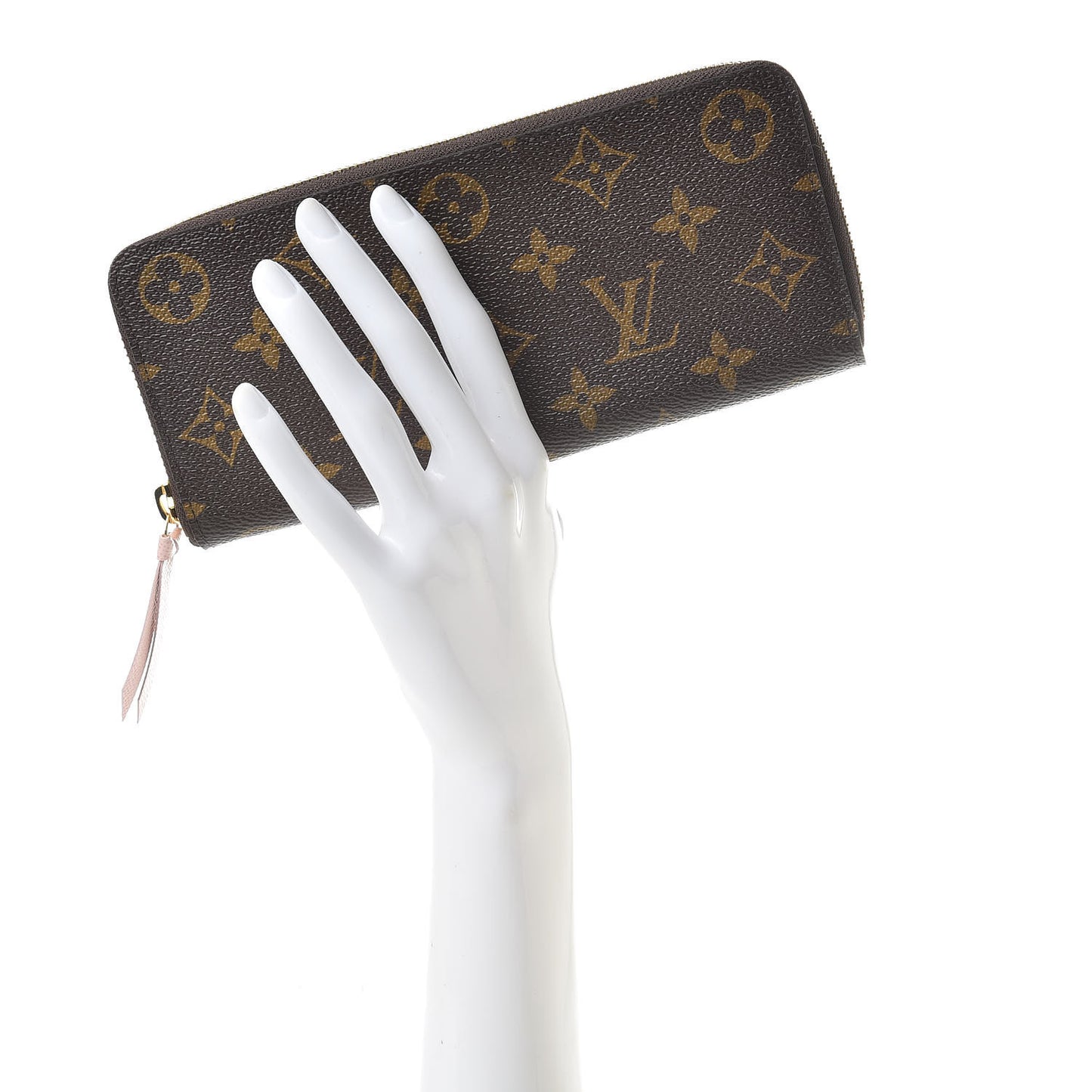 Monogram Clemence Wallet Rose Ballerine