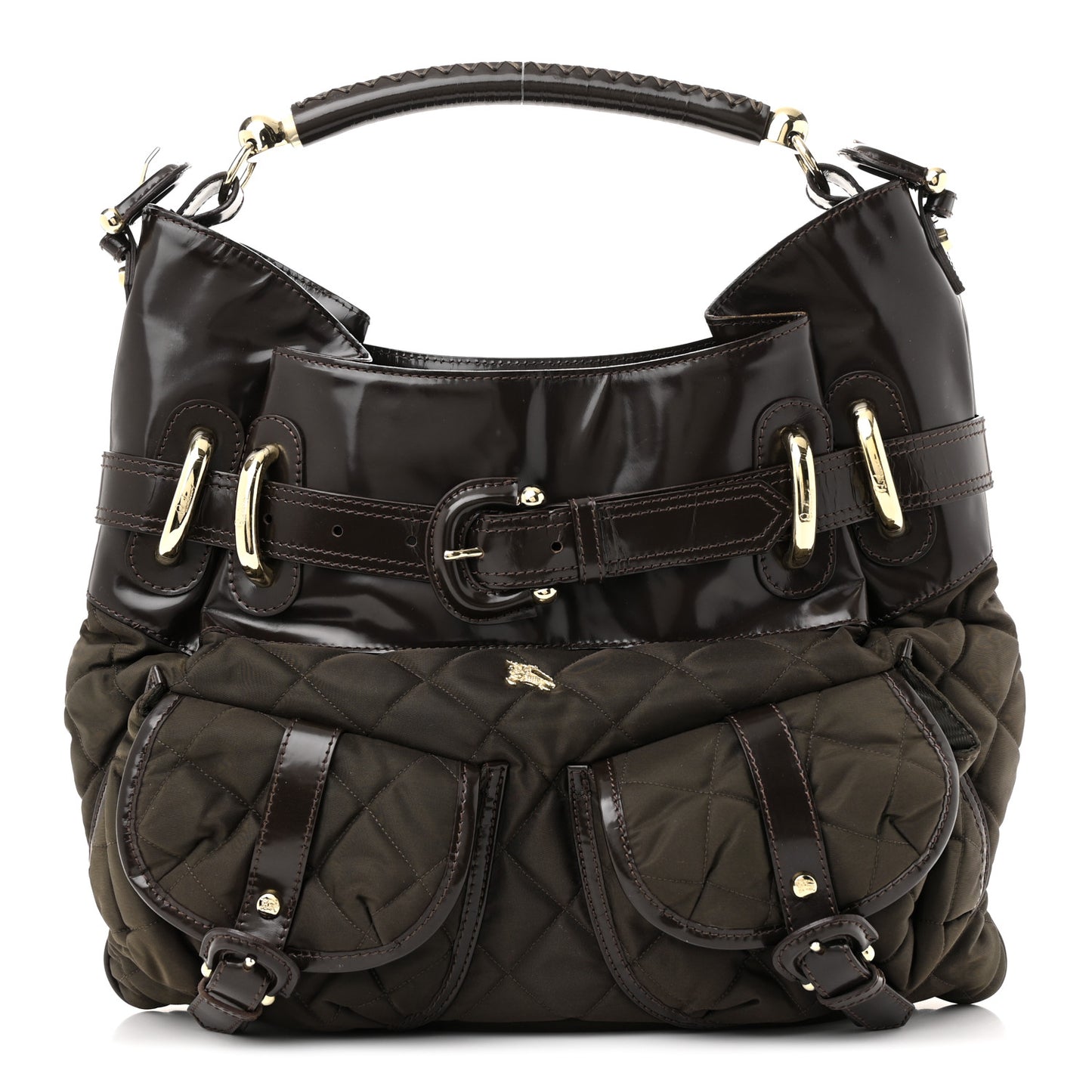 Nylon Quilted Bromley Hobo Brown