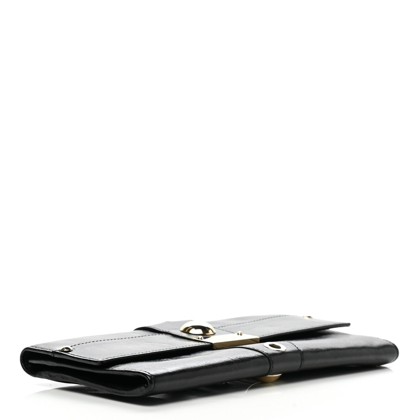Calfskin Studded Reese Clutch Wallet Black