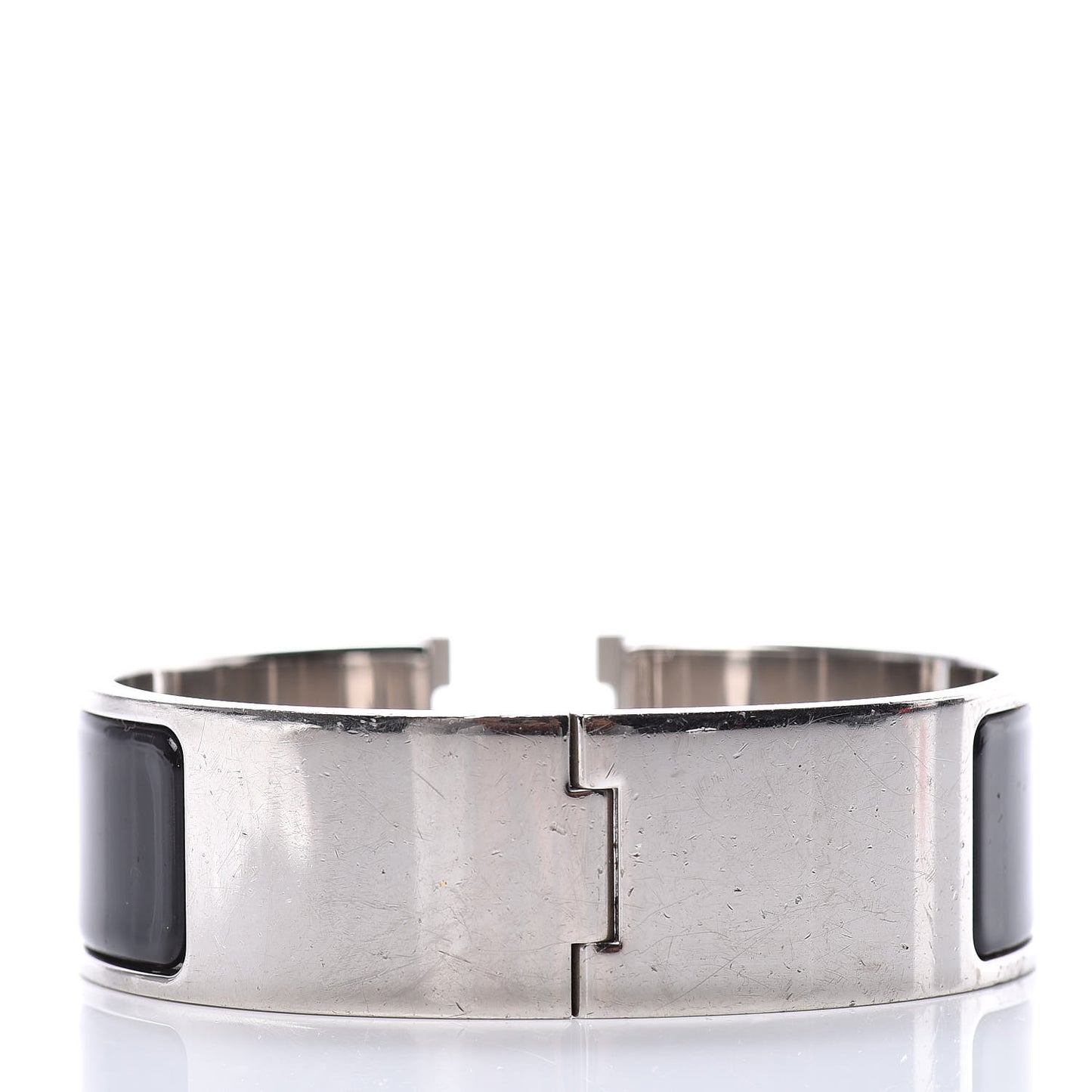 Enamel Wide Clic Clac H Bracelet GM Black