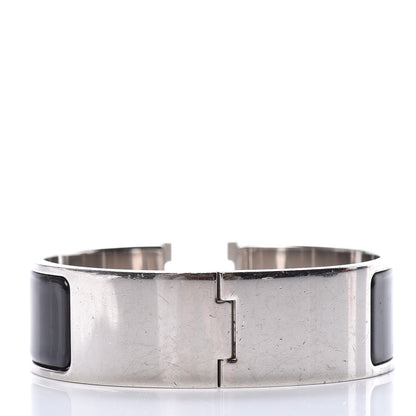 Hermes Enamel Wide Clic Clac H Bracelet GM Black 3 of 4