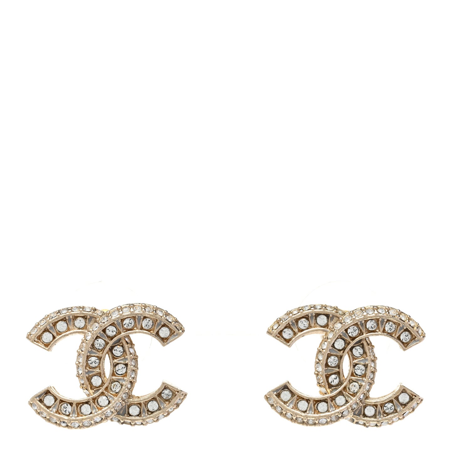 Crystal Timeless CC Earrings Gold