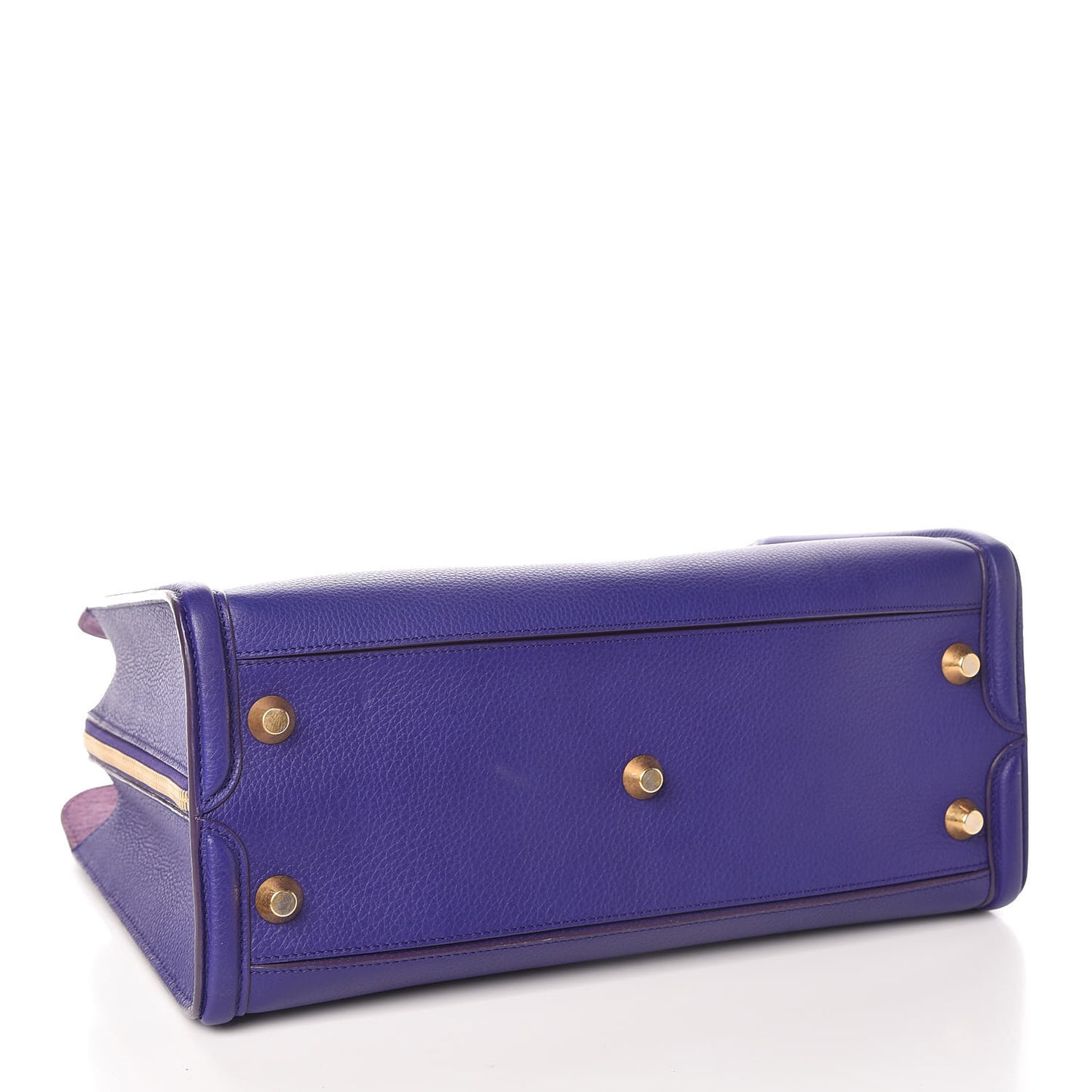 Grained Calfskin Heroine Open Tote Purple